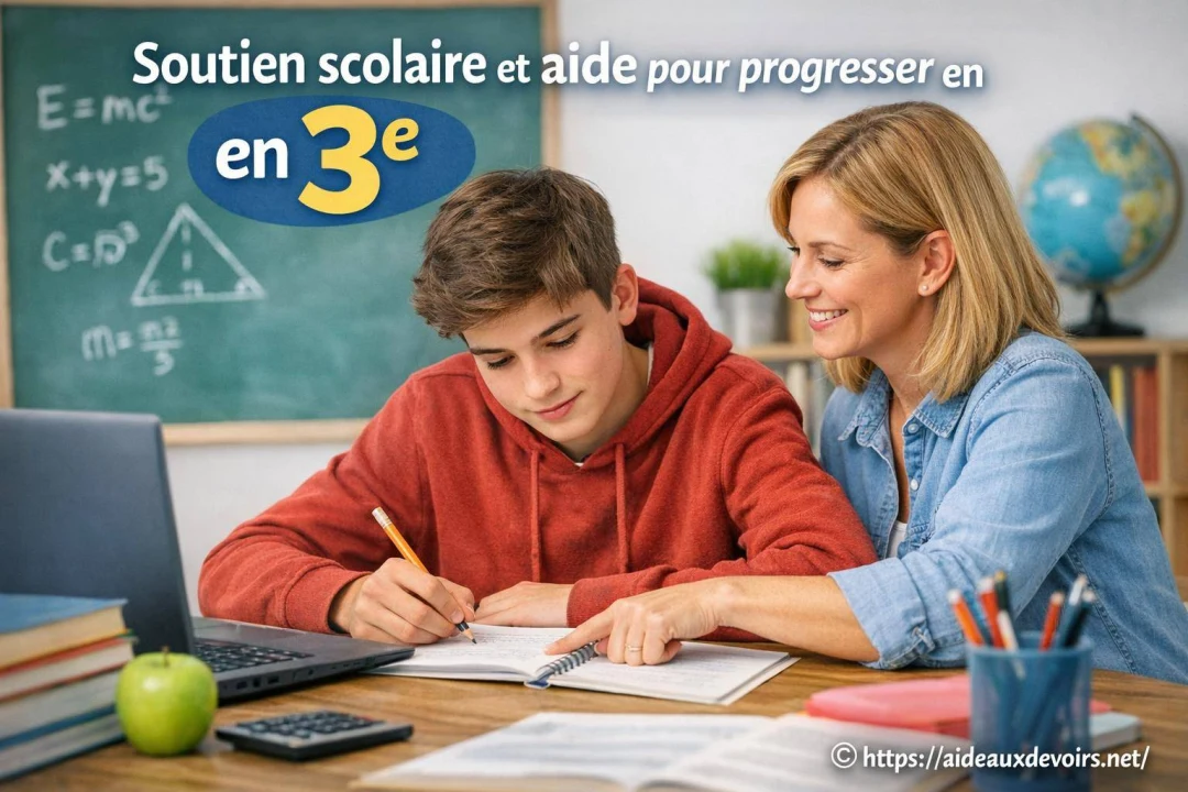 Soutien scolaire et aide pour progresser en 3e