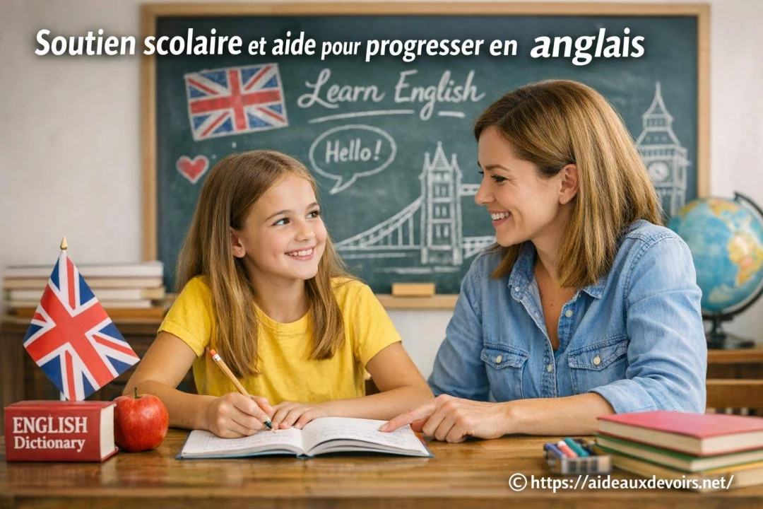 Soutien scolaire et aide pour progresser en anglais