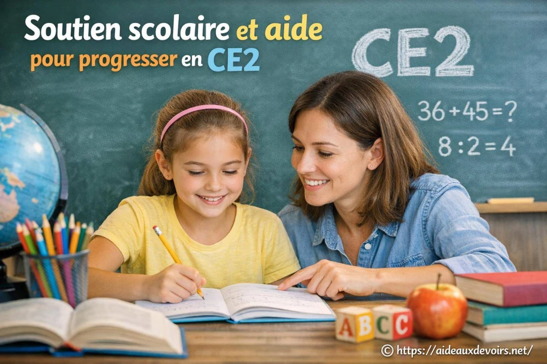 Soutien scolaire et aide pour progresser en CE2