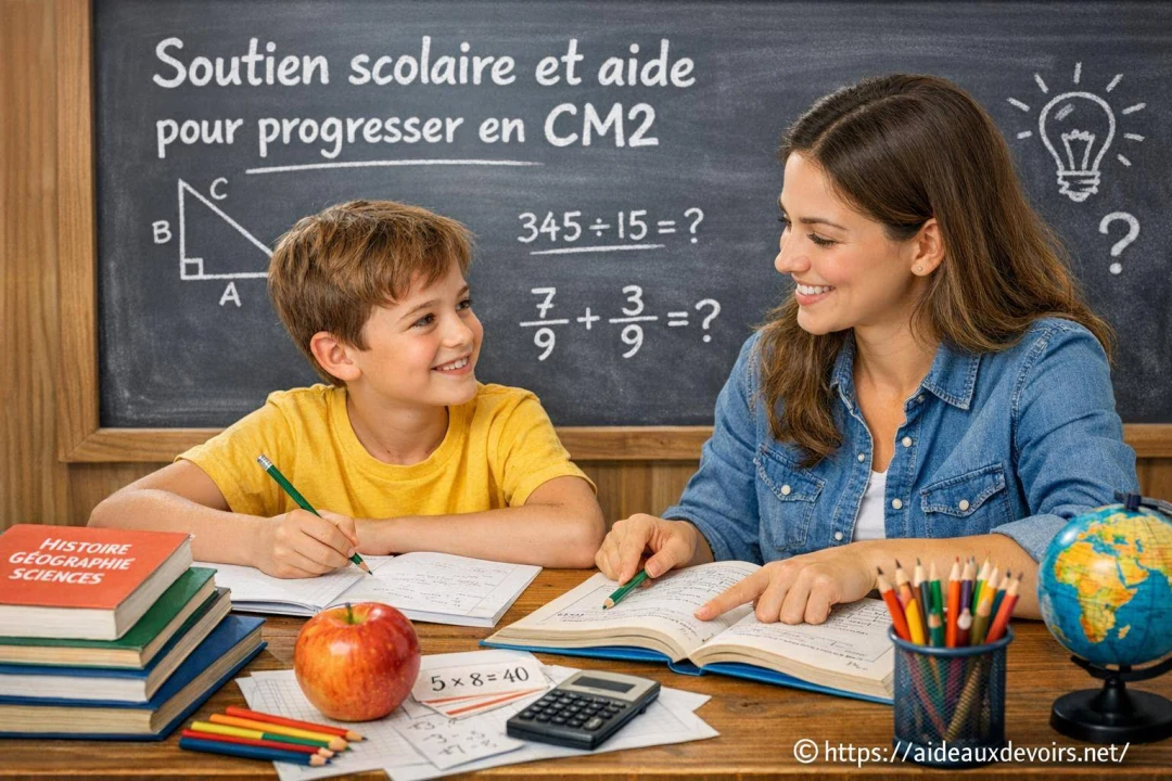 Soutien scolaire et aide pour progresser en CM2