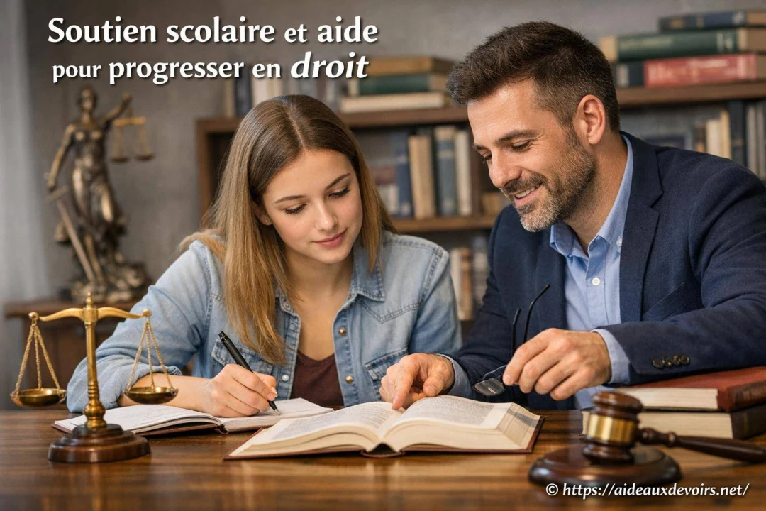 Soutien scolaire et aide pour progresser en droit