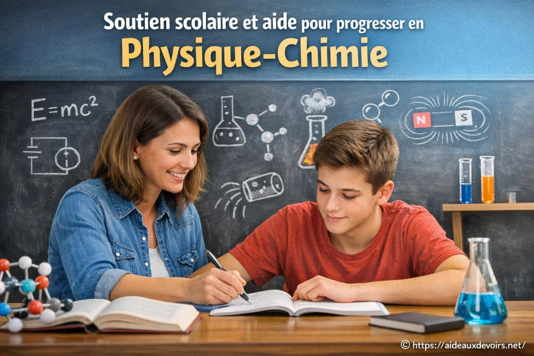 Soutien scolaire et aide pour progresser en physique-chimie