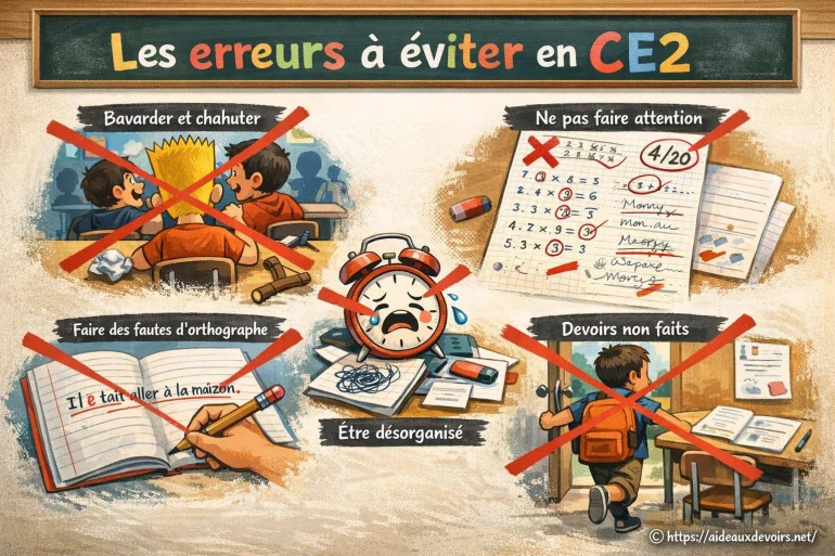 Les erreurs à éviter en CE2 pour réussir son année scolaire