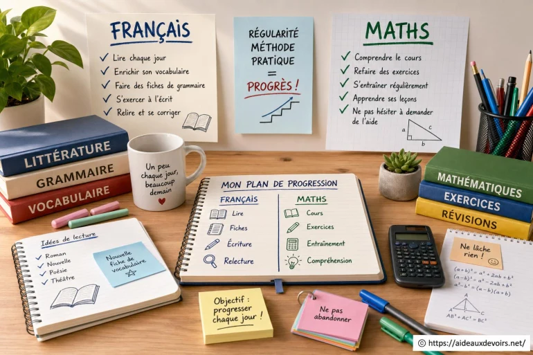 Méthodes efficaces pour progresser en français et maths