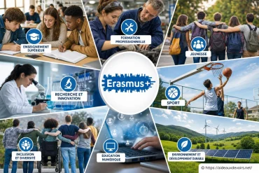Quels domaines sont concernés par le programme Erasmus ?