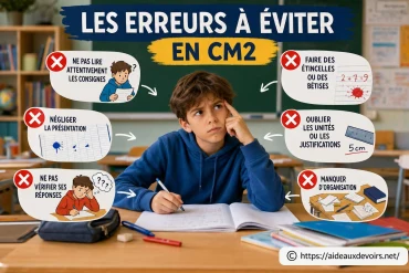 Les erreurs à éviter en cm2 pour réussir sans stress