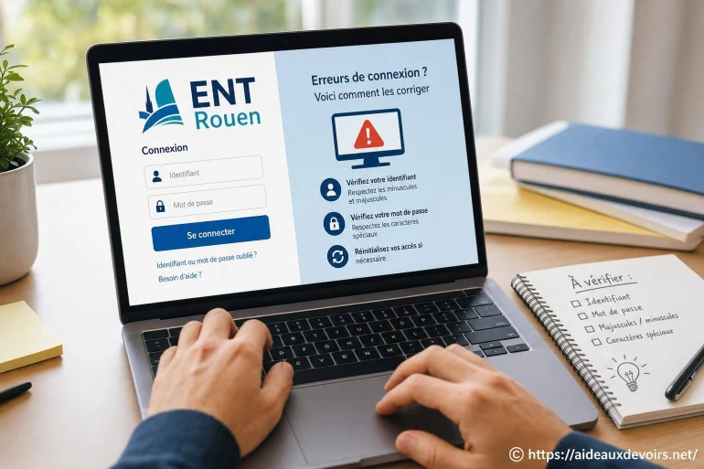 Ent Rouen : comment se connecter et résoudre les erreurs courantes