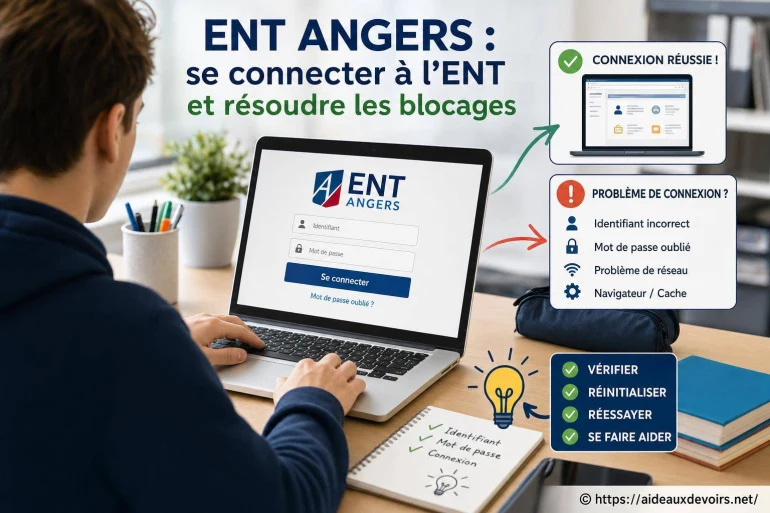 Ent Angers : comment se connecter et résoudre les blocages courants