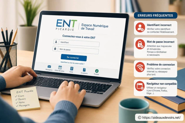 Ent Picardie : comment se connecter au portail et résoudre les erreurs fréquentes