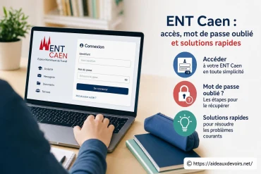 Ent Caen : comment accéder rapidement et récupérer un mot de passe oublié ?