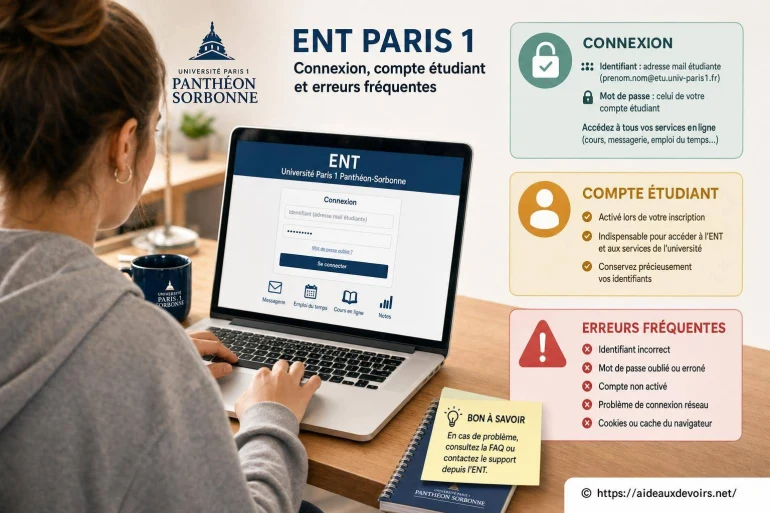 Ent Paris 1 : comment réussir la connexion et éviter les erreurs fréquentes