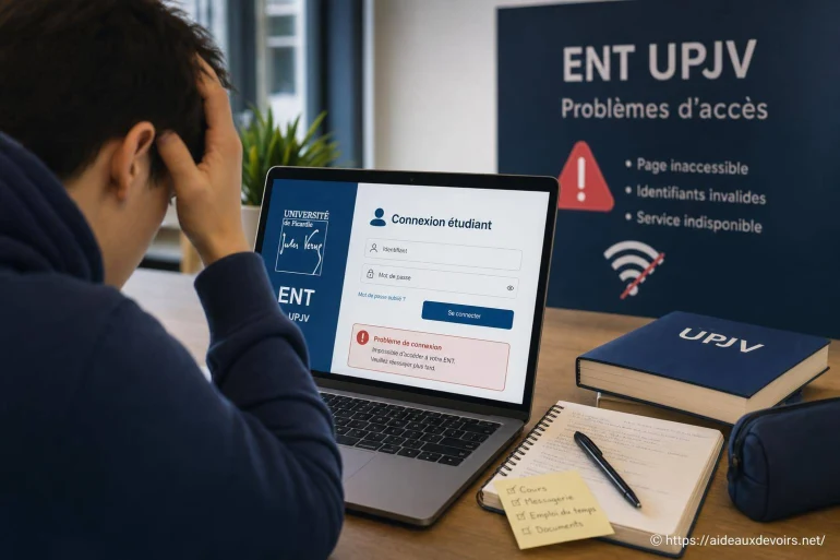 Ent UPJV : comment résoudre les problèmes de connexion étudiant
