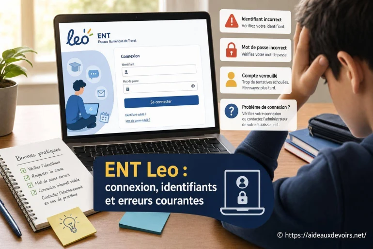 Ent leo : comment se connecter et résoudre les erreurs courantes