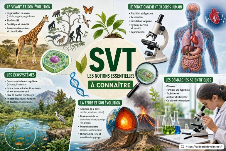 Les notions essentielles à connaître en SVT pour bien progresser