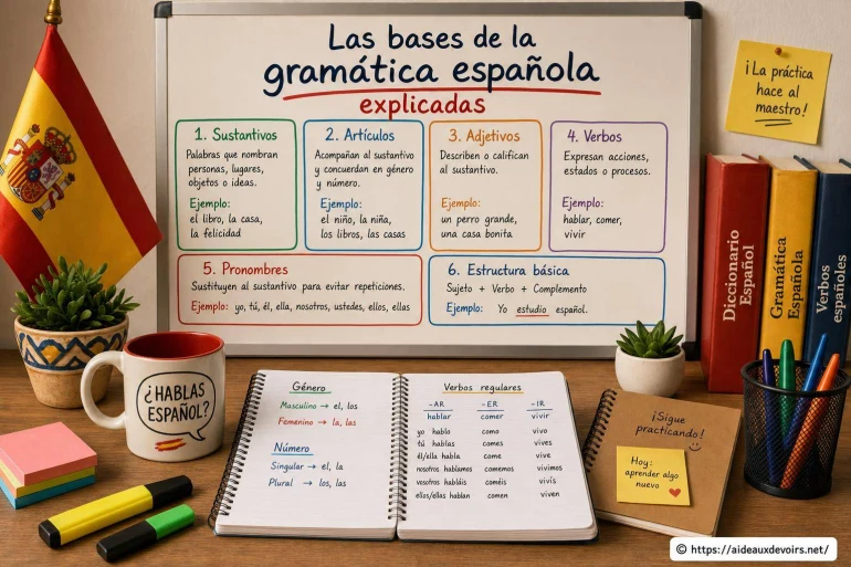Les bases de la grammaire espagnole expliquées simplement