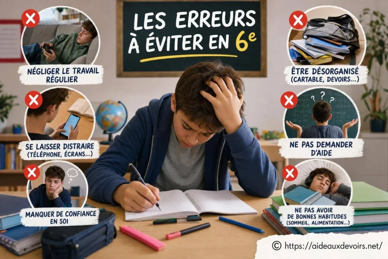 Les erreurs à éviter en 6e pour réussir sereinement