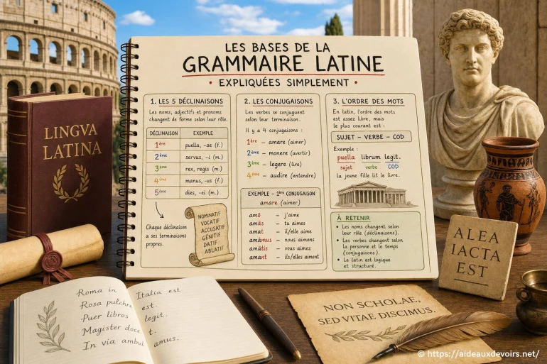 Les bases de la grammaire latine expliquées simplement