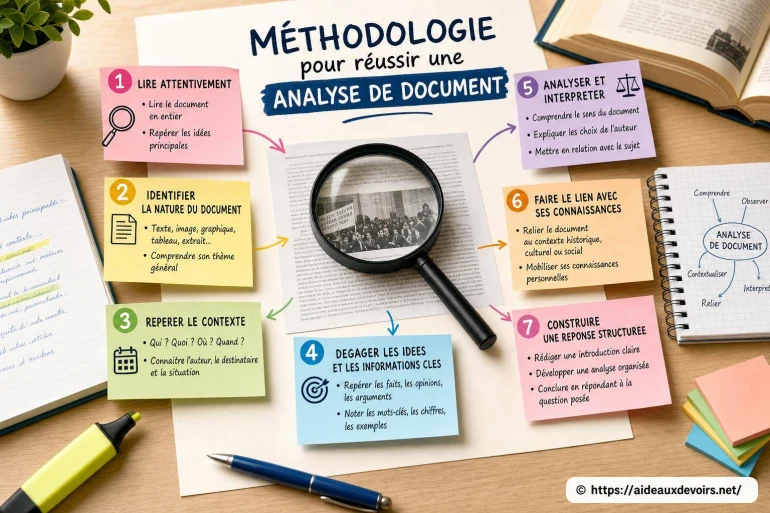 Méthodologie pour réussir une analyse de document
