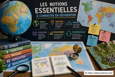 Les notions essentielles à connaître en géographie