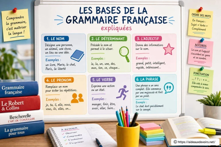 Les bases de la grammaire française expliquées simplement