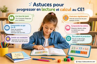 Astuces pour progresser en lecture et calcul au CE1 facilement