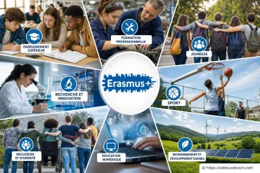Quels domaines sont concernés par le programme Erasmus ?