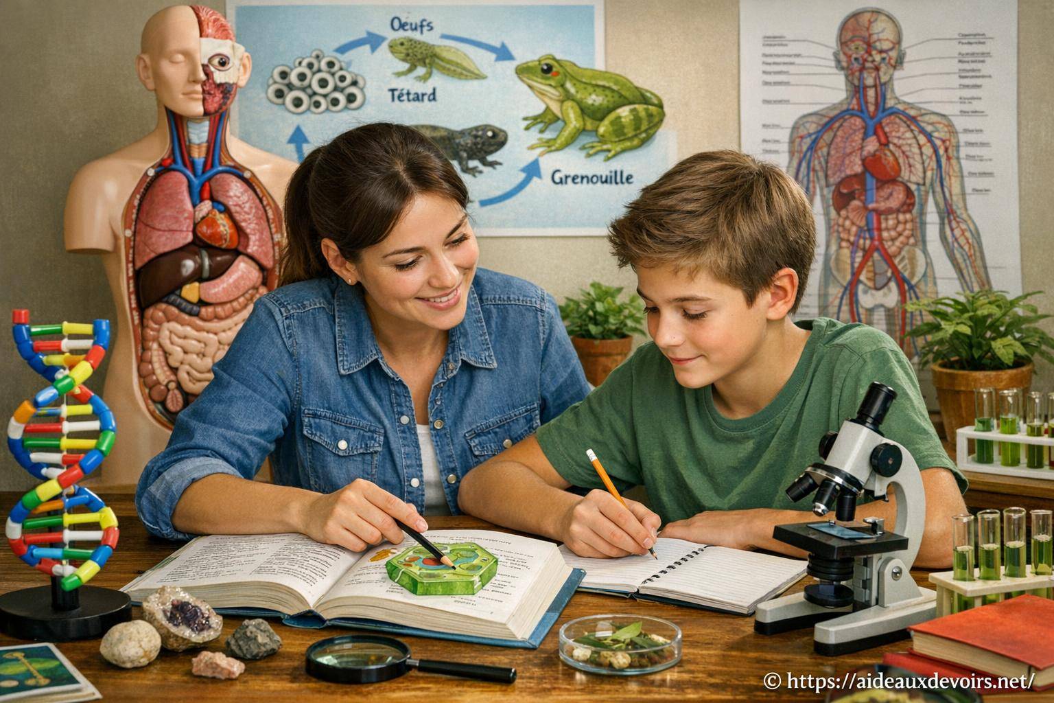 Soutien scolaire et aide pour progresser en SVT