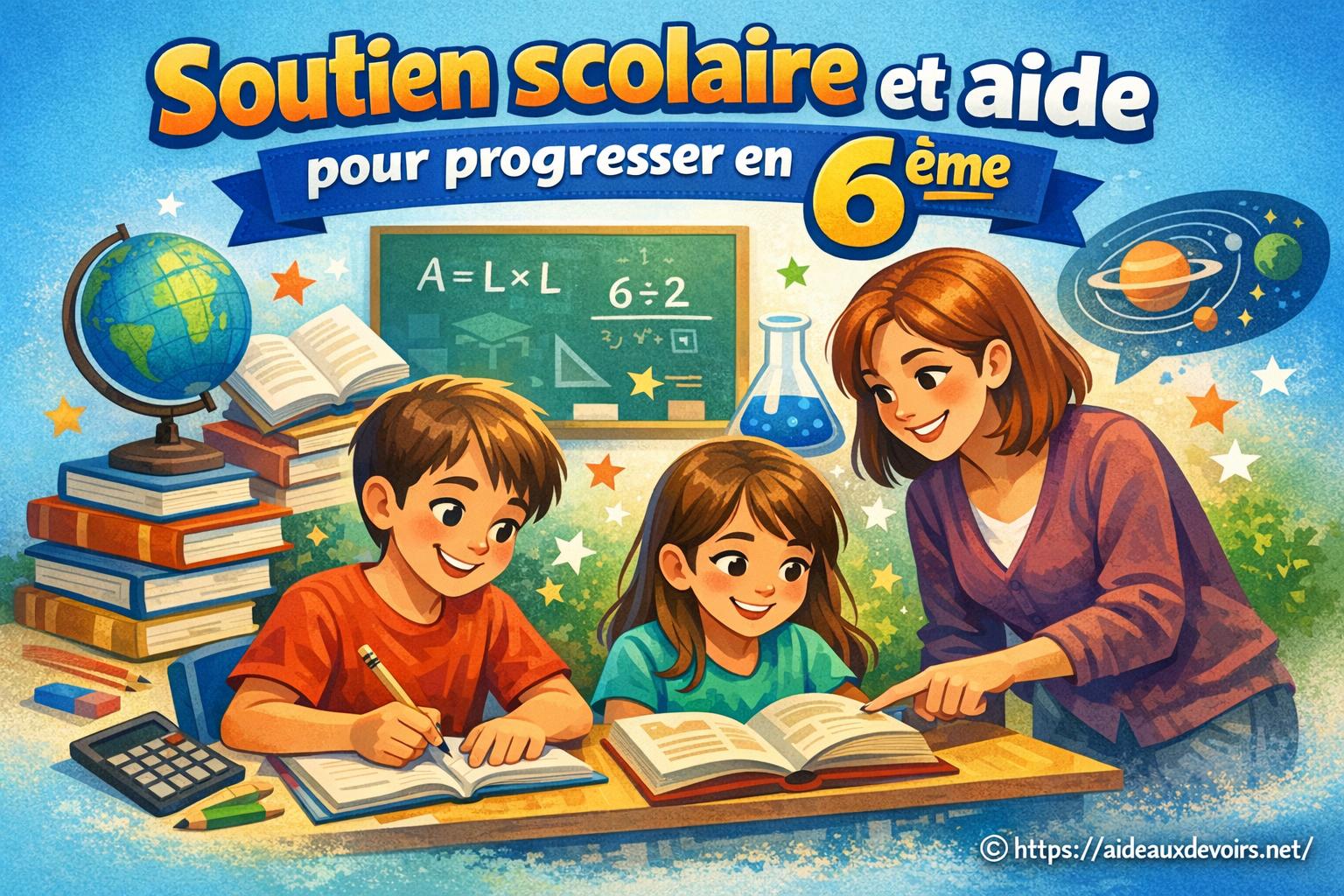 Soutien scolaire et aide pour progresser en 6ème