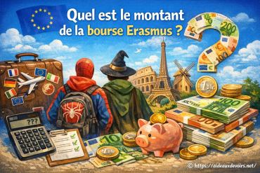 Quel est le montant de la bourse Erasmus ?