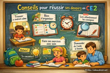 Conseils pour réussir ses devoirs en CE2 facilement