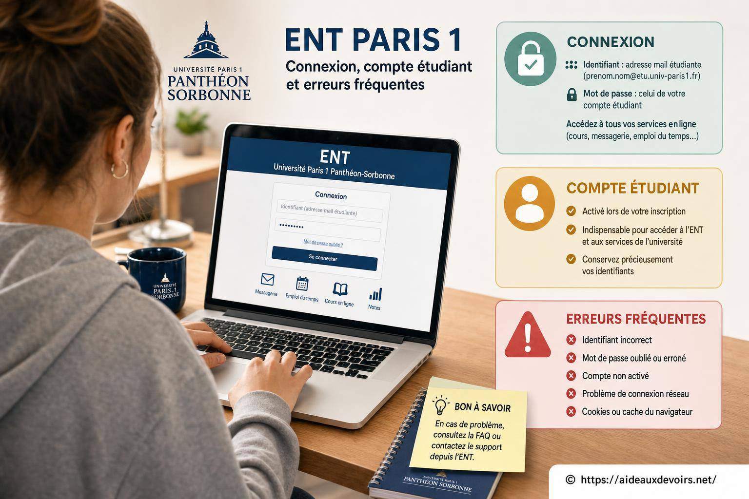 Ent Paris 1 : comment réussir la connexion et éviter les erreurs fréquentes